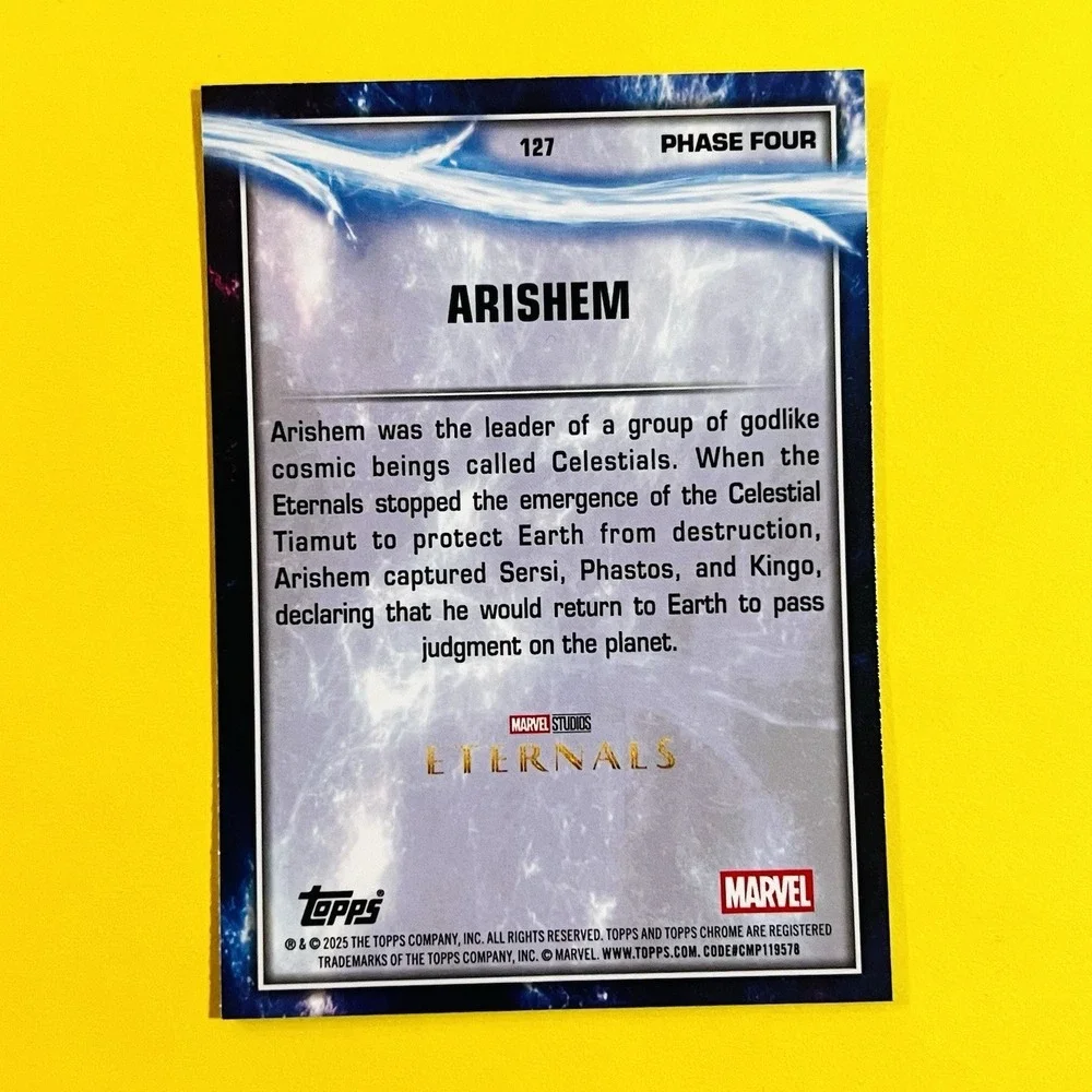 2025 Topps‎ Chrome Marvel Studios Arishem #127 Phase Four Eternals
